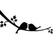 Vinilos para puertas - Pegatina de puerta Amantes de las aves - ambiance-sticker.com