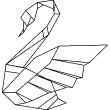 Vinilos infantiles de paredes - Vinilo cisne de origami - ambiance-sticker.com