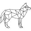 Vinilos origami de paredes - Vinilo lobo de origami - ambiance-sticker.com