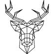 Vinilos decorativos diseños - Vinilo cabeza de ciervo artística de origami - ambiance-sticker.com