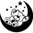 Vinilos infantiles de paredes - Vinilo  oso en la luna - ambiance-sticker.com