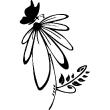Vinilos decorativos flores - Vinilo mariposa y flor - ambiance-sticker.com