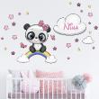 Vinilos Nombres - Vinilo nombres personalizable panda en arcoiris - ambiance-sticker.com