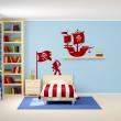 Vinilos infantiles de paredes - Vinilo pirata y barco - ambiance-sticker.com