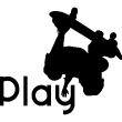 Vinilos decorativos de siluetas - Pegatina Play Skateboard - ambiance-sticker.com