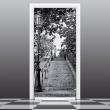 Vinilos para puertas - Pegatina de puerta Escalera parisino - ambiance-sticker.com