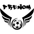 Vinilos Nombres - Vinilo Nombres Personalizable Emblema de fútbol - ambiance-sticker.com