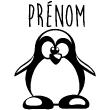 Vinilos Nombres - Vinilo Nombres Personalizable simpático pingüino - ambiance-sticker.com