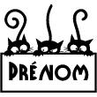 Vinilo Nombres Personalizable Gatos curiosos - ambiance-sticker.com