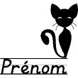 Vinilos Nombres - Vinilo Nombres Personalizable lindo gatito - ambiance-sticker.com