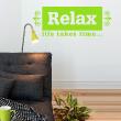 Vinilos con frases - Pegatina de parede Relax, life takes time - ambiance-sticker.com
