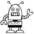 Vinilos infantiles de paredes - Vinilo Vinilo Robot venido de espacio - ambiance-sticker.com