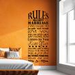Vinilos amor - Vinilo decorativo Rules for happy marriage - ambiance-sticker.com