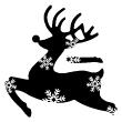 Vinilos de la Navidad - Vinilo Salto del reno - ambiance-sticker.com