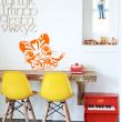 Vinilos infantiles de paredes - Vinilo Silueta pequeño tigre sentado - ambiance-sticker.com