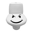Vinilos decorativos de WC - Vinilo Smiley enojado - ambiance-sticker.com