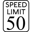 Vinilos decorativos diseños - Vinilo Speed limit 50 - ambiance-sticker.com