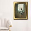 Vinilo pintura - Pegatina pintura Dali - Mujer a la ventana - ambiance-sticker.com