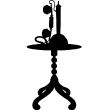 Vinilos decorativos diseños - Vinilo Teléfono clásica sobre una mesa - ambiance-sticker.com