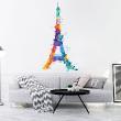 Vinilos decorativos diseños - Vinilo torre Eiffel design acuarela - ambiance-sticker.com