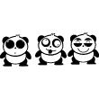 Vinilos infantiles de paredes - Vinilo Tres pandas bebés pequeños - ambiance-sticker.com
