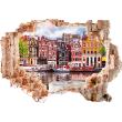 Vinilos decorativos paisajes - Vinilo Paisaje Amsterdam a orillas del Amstel - ambiance-sticker.com