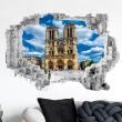 Vinilos decorativos paisajes - Vinilo Paisaje La catedral de Notre Dame de Paris - ambiance-sticker.com