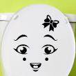 Vinilos decorativos de WC - Vinilo wc Smiley con una cinta - ambiance-sticker.com