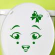 Vinilos decorativos de WC - Vinilo wc Smiley con una cinta - ambiance-sticker.com