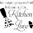 Vinilos decorativos para la cocina - Vinilo decorativo Welcome to our kitcken - ambiance-sticker.com