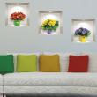 Vinilos decorativos 3D- Vinilo 3D flores de campo multicolores - ambiance-sticker.com