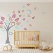Vinilos infantiles de paredes - Vinilo búhos árbol y madera - ambiance-sticker.com