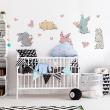 Vinilos infantiles de paredes - Adhesivos habitación infantil animal conejos divertidos - ambiance-sticker.com