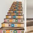 vinilo escalera - Vinilo escalera baldosas de cemento dola x 2 - ambiance-sticker.com