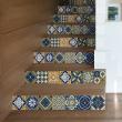 vinilo escalera - Vinilo escalera azulejos jeromeno x 2 - ambiance-sticker.com