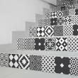 vinilo escalera - Vinilo escalera azulejos mila x 2 - ambiance-sticker.com