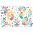 Vinilos infantiles de paredes - Adhesivos hadas y unicornios - ambiance-sticker.com