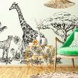 Vinilos infantiles de paredes - Pegatinas de animales gigantes de la sabana - ambiance-sticker.com