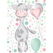 Vinilos infantiles de paredes - Pegatinas de jirafas felices en el aire - ambiance-sticker.com