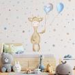 Vinilos infantiles de paredes - Pegatinas divertidas jirafas y globos - ambiance-sticker.com