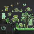 Vinilos infantiles de paredes - Vinilos fosforescente alegres animales del bosque - ambiance-sticker.com