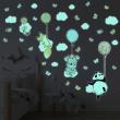 Vinilos infantiles de paredes - Vinilos fosforescente animales voladores felices - ambiance-sticker.com
