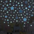 Vinilos infantiles de paredes - Vinilos fosforescente estrellas azules - ambiance-sticker.com