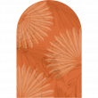 Papel pintado prepegado - Papel pintado prepegado arco hojas de palma color naranja - ambiance-sticker.com