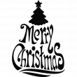 Vinilos de la Navidad - Vinilo árbol de navidad en Inglés - ambiance-sticker.com
