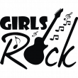 Vinilos con frases - Pegatina de parede Girls Rock - ambiance-sticker.com