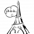 Vinilos decorativos de cuidades - Vinilo Torre Eiffel con-Oh-la-la - ambiance-sticker.com
