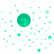 Vinilos fosforescente - Vinilo fosforescentes de la luna + 250 estrellas y planetas - ambiance-sticker.com