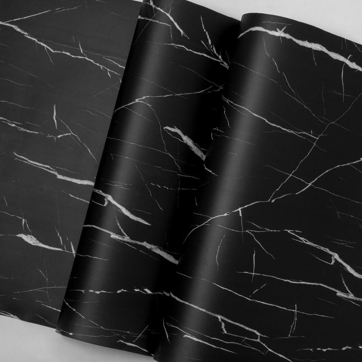 Vinilos - Rollo adhesive mármol blanco y negro por metros - ambiance-sticker.com