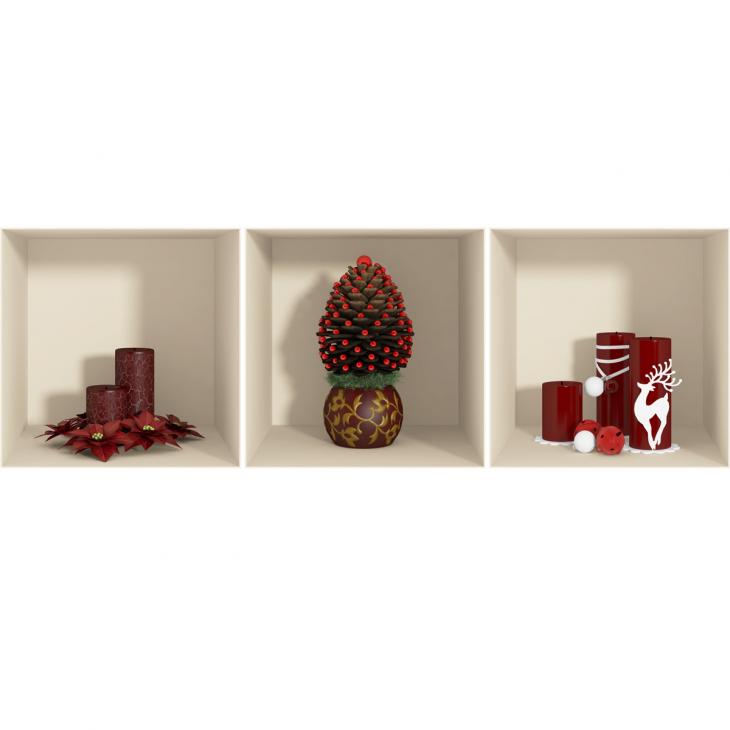 Vinilos 3D - Pegatina 3D Navidad - ambiance-sticker.com